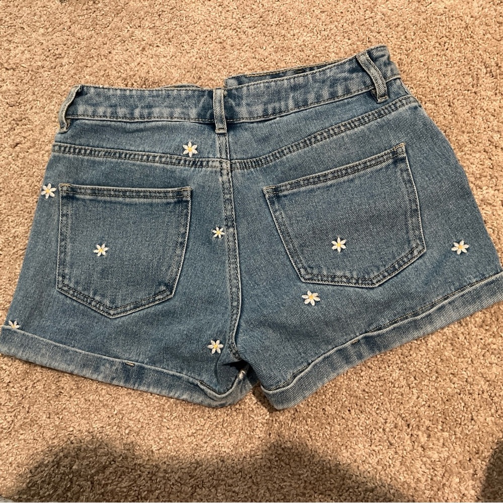PacSun Blue Jean Shorts with Star Embroidery 24
